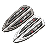 2pcs Suzuki Metal Car Side Fender Emblem Sticker Decal