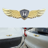 Honda Metal Wings Car Front Sticker Emblem Badge Decal