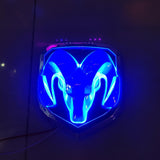 15.2x14.2cm 13.5x12cm Dodge Car LED Light Front Rear Emblem Badge