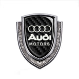 Audi Metal Carbon Fiber Shield Car Rear Sticker Auto Window Emblem Badge Decal
