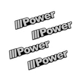 4pcs/set BMW Power Performance X6 E92 E87 G30 Metal Car Stereo Sticker Auto Audio Emblem Decal