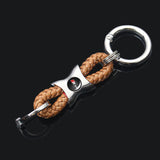 Audi Logo Braided Rope Car Keychain Keyring