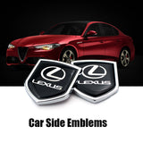2PCS Lexus Metal Car Rear Sticker Shield Trunk Emblem Badge Decal