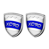 2pcs Volvo S40 S60 S80 S90 C30 V40 V60 V90 XC40 XC60 XC90 Metal Car Rear Sticker Decal Emblem Badge