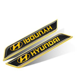 2pcs Hyundai Logo Car Fender Side Sticker Decal Emblem Badge