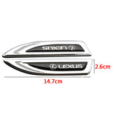 2pcs Lexus F Sport Metal Car Side Fender Emblem Sticker Decal