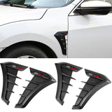 2PCS Audi Logo Shark Fin Car Side Fender Sticker Emblem