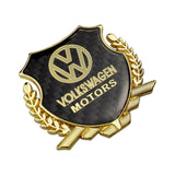 VW Metal Carbon Fiber Car Rear Sticker Shield Trunk Emblem Badge Decal