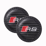 2pcs/set Audi Sline Logo PVC Waterproof Car Water Coaster