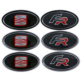 SEAT FR Elliptical Metal Car Window Sticker Emblem Badge Decal