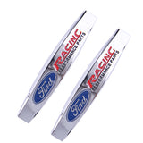 2pcs Ford RS Wolf ST Logo Metal Car Fender Side Badge Decal Rear Emblem Sticker