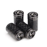 4pcs/set Lexus Logo Carbon Fiber Car Air Valve Stem Cap Auto Tyre Valve Covers