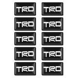 10pcs Toyota TRD Epoxy Car Armrest Button Sticker