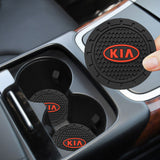 2pcs/set KIA Logo PVC Waterproof Car Water Coaster