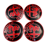 4pcs/set 56mm Alfa Romeo Car Wheel Center Hub Sticker Decal