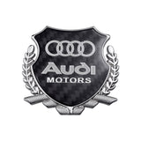 Audi Metal Carbon Fiber Car Rear Sticker Shield Trunk Emblem Badge Decal