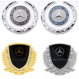 Mercedes Benz Metal Car Rear Sticker Auto Window Carbon Fiber Shield Emblem Badge Decal