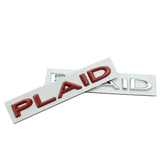 Tesla PLAID Letter Metal Car Rear Sticker Decal Emblem Badge
