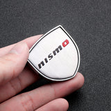 2pcs 39x39mm Nissan Nismo Shield Metal Car Window Sticker Emblem Badge Decal