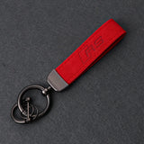 Audi RS Sline Suede Metal Car Keyring Pendant