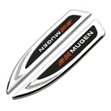 2pcs Honda Metal Car Side Fender Emblem Sticker Decal