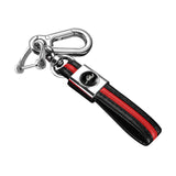 Ford PU Leather Car Key Chain Holder Auto Keyring