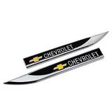 2pcs/set Chevrolet SS Metal Car Fender Side Sticker Emblem Badge Decal