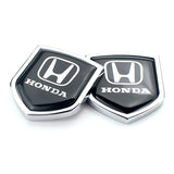 2PCS Honda Metal Car Rear Sticker Shield Trunk Emblem Badge Decal