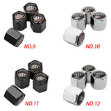 4pcs/set Audi Logo Car Tire Valve Caps Auto Tyre Wheel Air Covers Air Caps