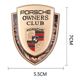 Porsche Metal Shield Car Rear Sticker Auto Window Emblem Badge Decal
