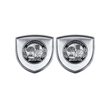2pcs 39x39mm Mercedes Benz AMG Apple Tree Shield Metal Car Window Sticker Emblem Badge Decal