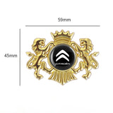 Citroen Double Lion Metal Car Rear Sticker Auto Window Emblem Badge Decal