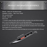 2pcs Audi Sline Quattro Logo Metal Car Side Fender Sticker Emblem Badge Decal Decoration
