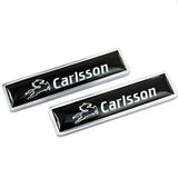 2pcs/set Mercedes Benz AMG Brabus Carlsson Lorinser Logo Metal Car Side Sticker Auto Emblem Badge