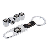 4pcs/set Acura Car Air Valve Stem Cap Auto Tyre Valve Covers with Keychain
