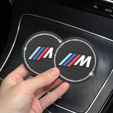 2PCS BMW M Power Diamond Car Water Coaster Cup Mat