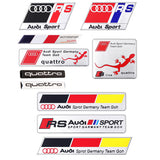 Audi Sline Quattro Aluminum Alloy Car Sticker Nameplate Emblem Badge Decal