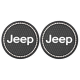 2PCS Jeep Diamond Car Water Coaster Cup Mat