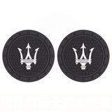 2pcs/set Maserati Logo PVC Waterproof Car Water Coaster