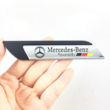 2pcs Mercedes Benz AMG Logo Metal Car Side Sticker Emblem Badge Decal Auto Body Decoration