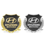 Hyundai Metal Carbon Fiber Car Rear Sticker Shield Trunk Emblem Badge Decal