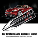 2pcs Dodge RT Logo Metal Car Sider Fender Sticker Emblem Badge
