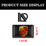 10pcs Porsche Epoxy Car Armrest Button Sticker