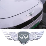Infiniti Logo Metal Wings Car Front Hood Bonnet Center Sticker Emblem