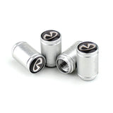 4pcs/set Infiniti Logo Sport Matte Car Air Valve Stem Caps Auto Tyre Valve Covers