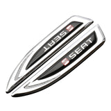 2pcs SEAT Cupra FR Logo Metal Car Side Fender Emblem Sticker Decal