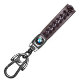 BMW PU leather Braided Rope Car Keychain