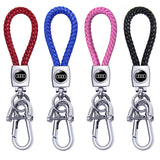 Audi Braided Rope Car Keychain Keyring Pendant