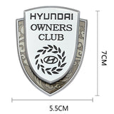 Hyundai Metal Shield Car Rear Sticker Auto Window Emblem Badge Decal
