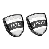 2pcs Volvo S40 S60 S80 S90 C30 V40 V60 V90 XC40 XC60 XC90 Metal Car Rear Sticker Decal Emblem Badge